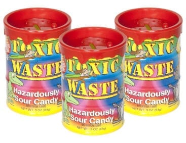 12x Toxic Waste Purple Drum Candy Purple Sour Candy Hard Boiled Sour Sweets